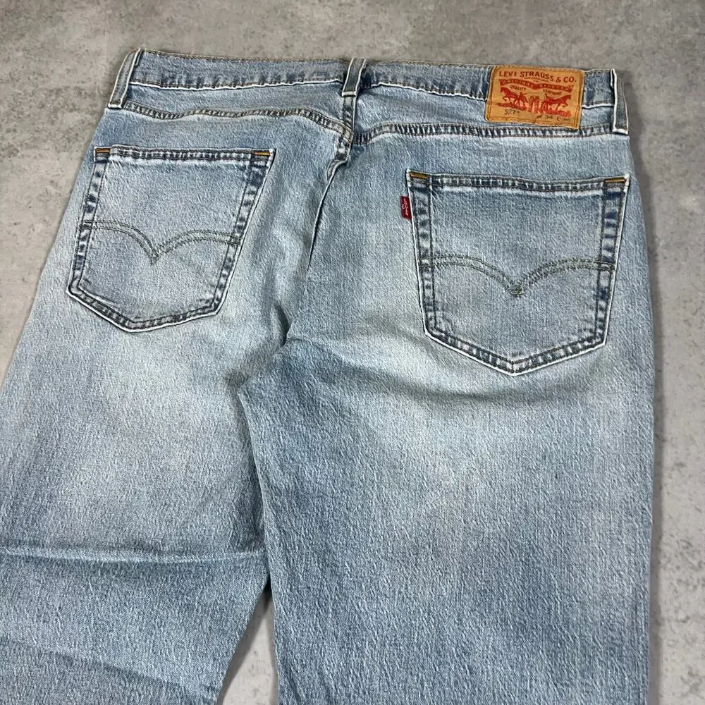 Levi's 527 Bootcut Jeans Men's Light Wash Denim Size 34x30